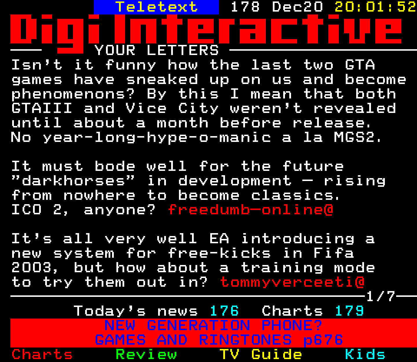 Digitiser, Teletext - 2002