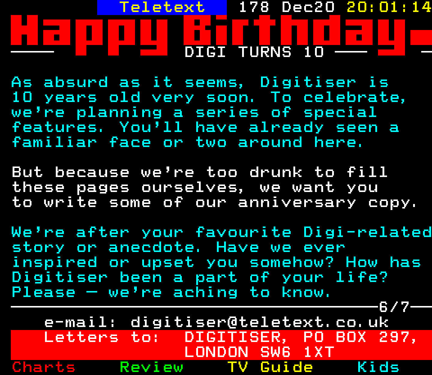 Digitiser, Teletext - 2002