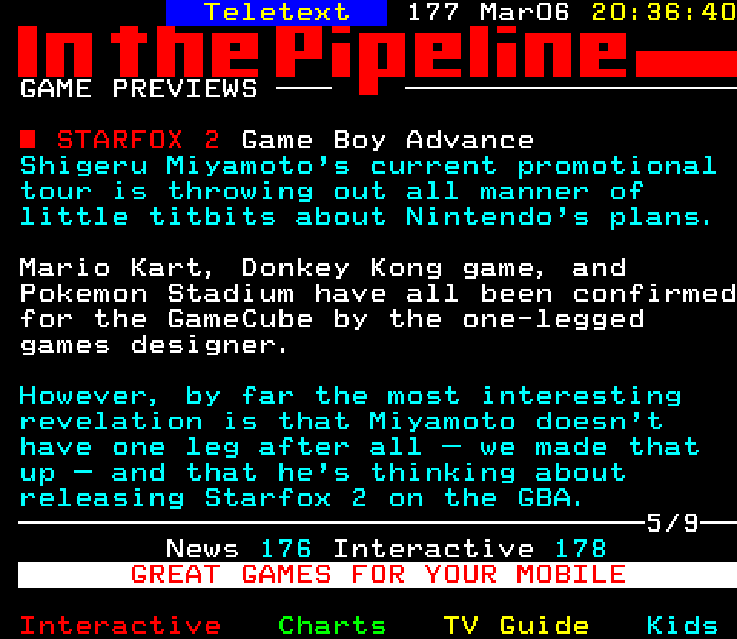 Digitiser, Teletext - 2003