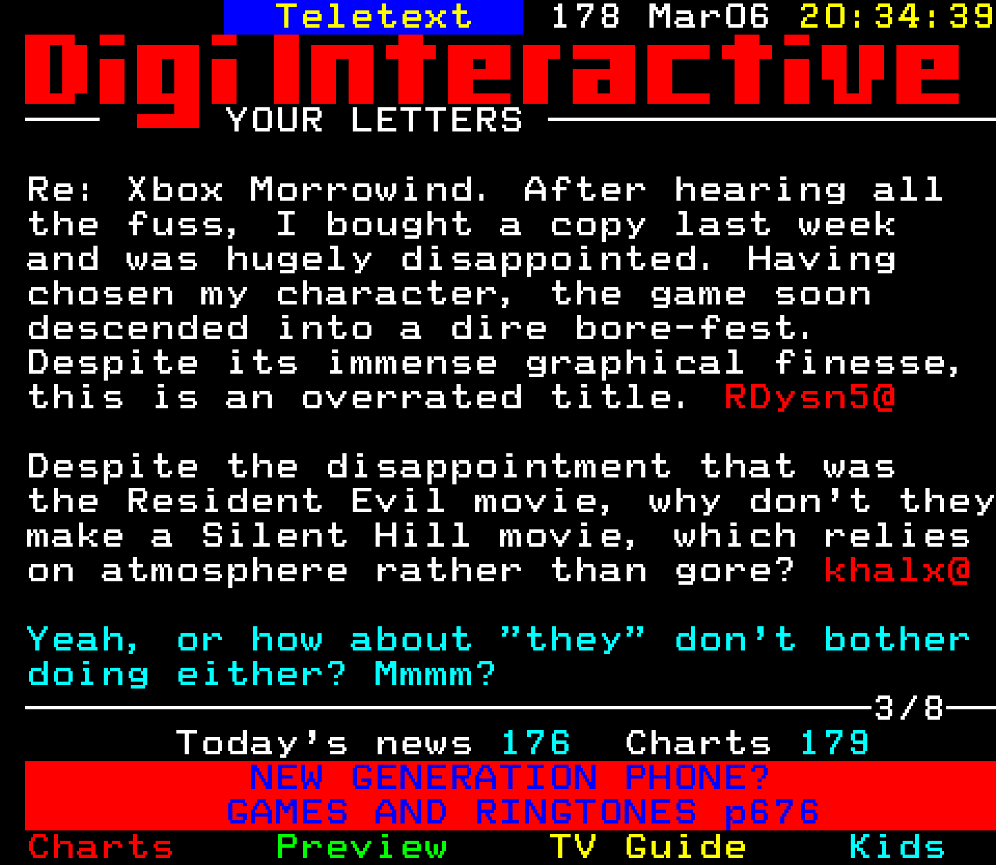 Digitiser, Teletext - 2003