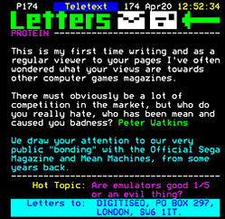Digitiser and Mean Machines Sega feuded for some time